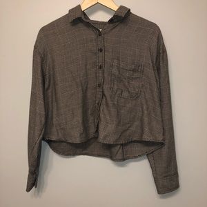 American eagle cropped flannel